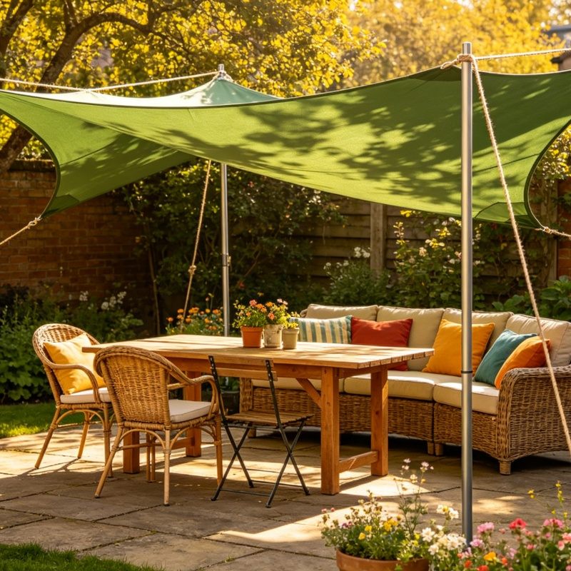 Velas de sombra de proteção UV HDPE para camping Sun Shade Hotéis Jardins Pátios Piscinas